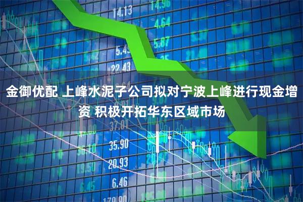 金御优配 上峰水泥子公司拟对宁波上峰进行现金增资 积极开拓华东区域市场