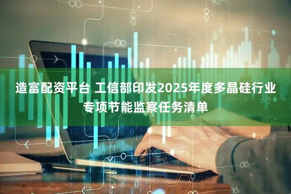 造富配资平台 工信部印发2025年度多晶硅行业专项节能监察任务清单